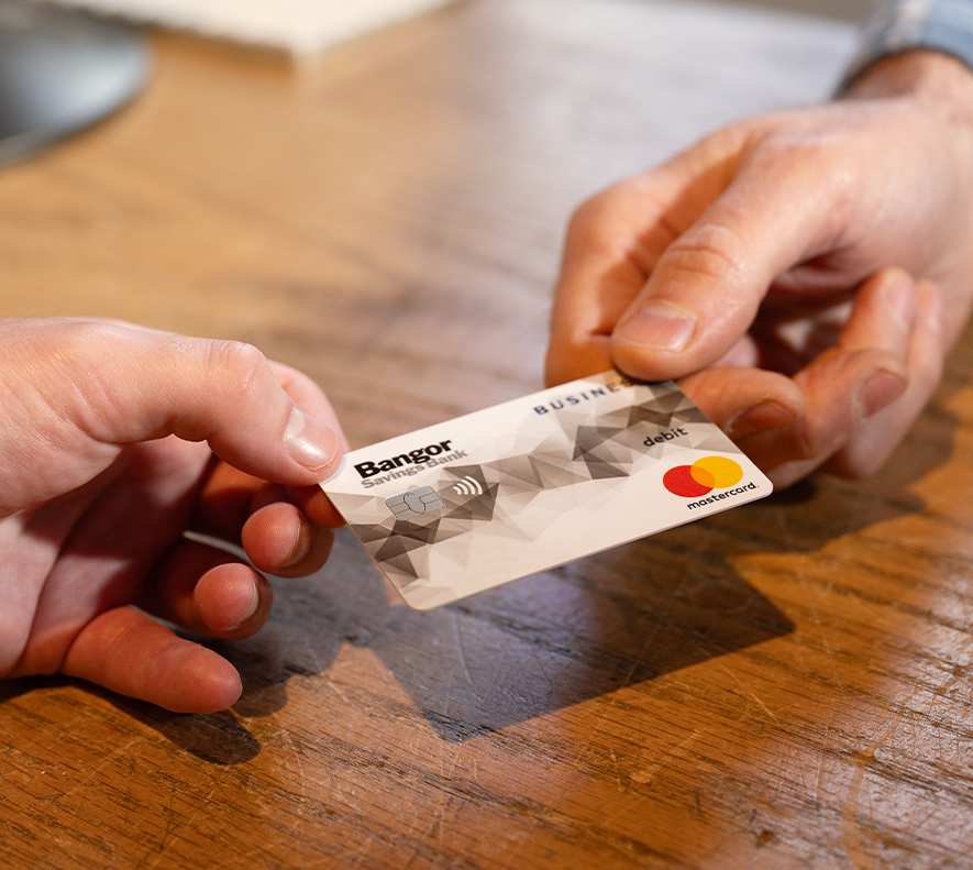 Handing over Business Debit Card