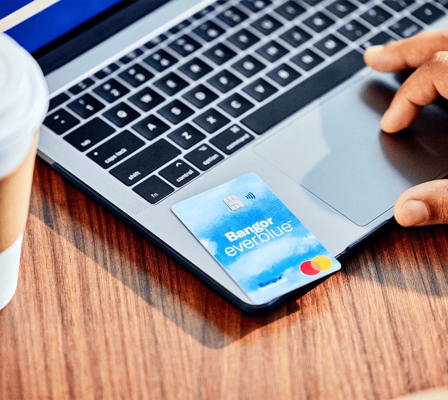 everblue credit card on a computer