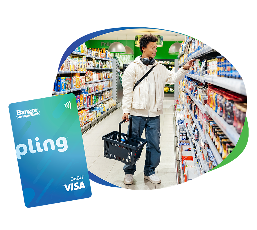 pling® card and teen at the store